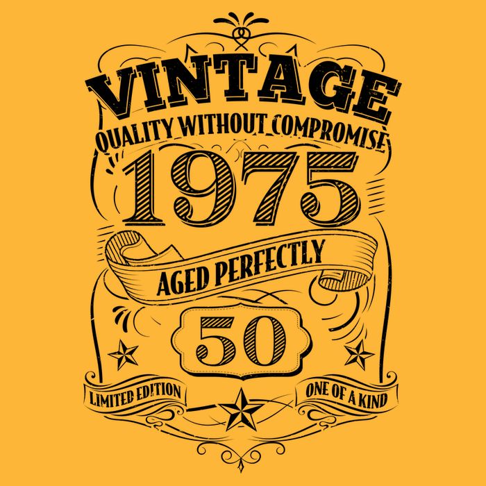 Vintage Quality Without Compromise Age Perfectly 1975 50th Birthday Baby Bodysuit