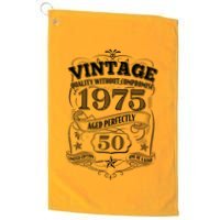 Vintage Quality Without Compromise Age Perfectly 1975 50th Birthday Golf Towel