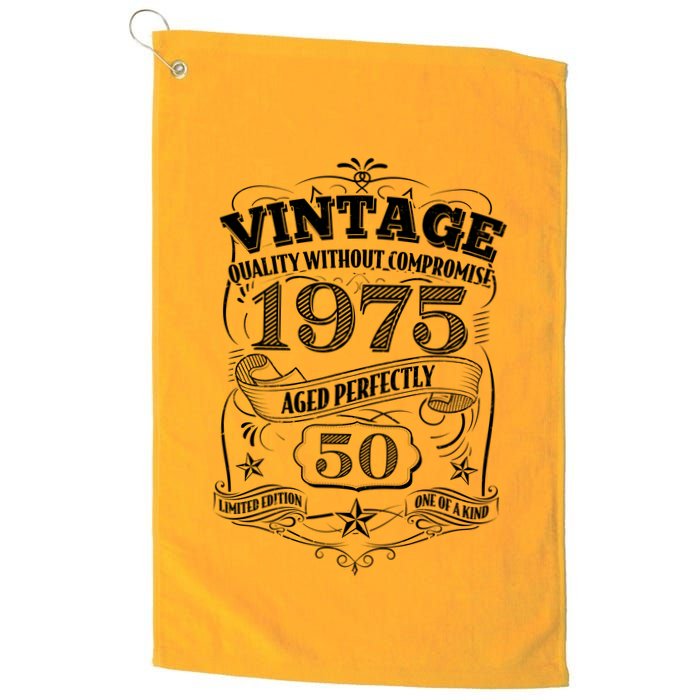 Vintage Quality Without Compromise Age Perfectly 1975 50th Birthday Golf Towel