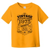 Vintage Quality Without Compromise Age Perfectly 1975 50th Birthday Toddler T-Shirt