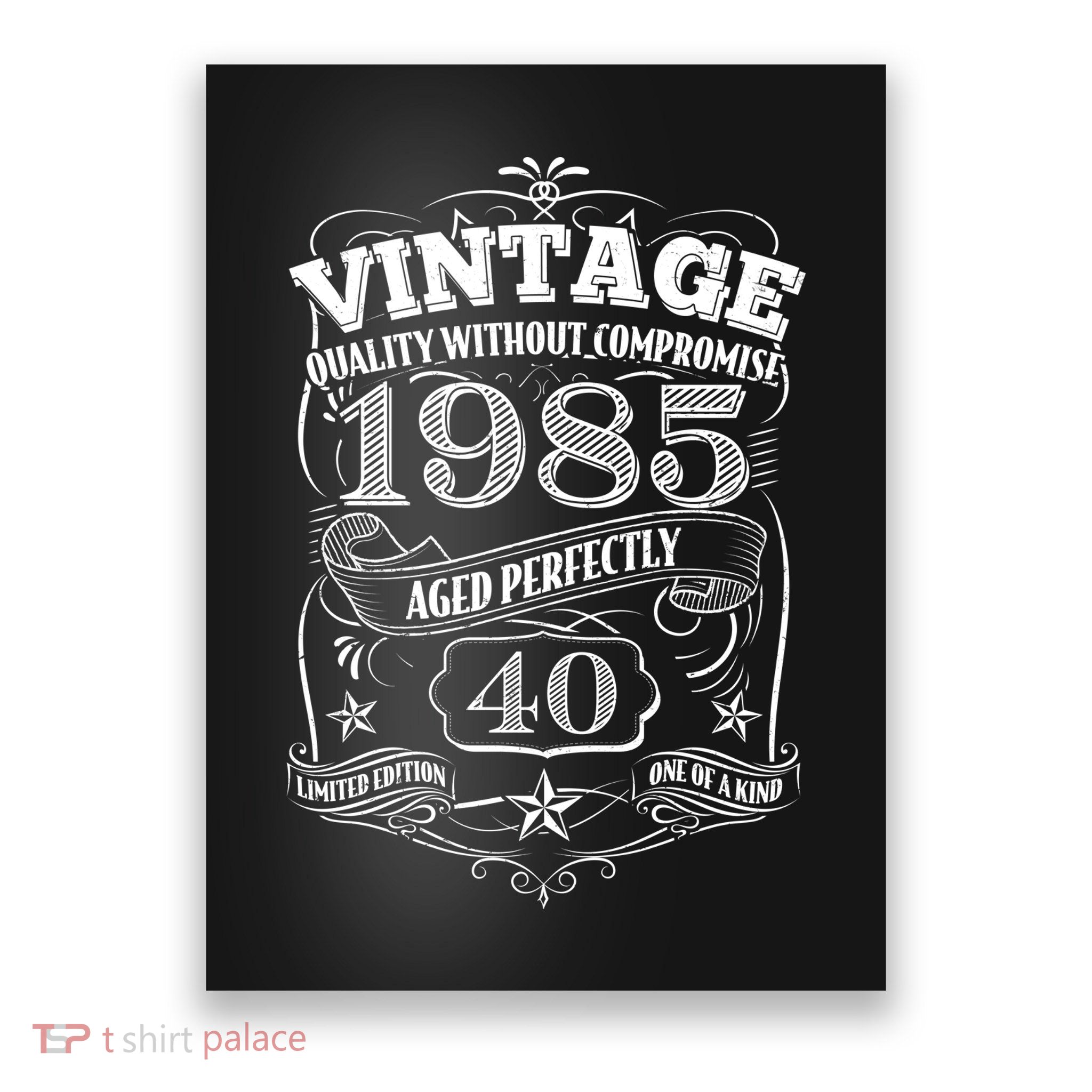 Vintage Quality Without Compromise Age Perfectly 1985 40th Birthday Poster