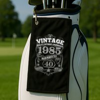 Vintage Quality Without Compromise Age Perfectly 1985 40th Birthday Golf Towel