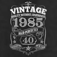Vintage Quality Without Compromise Age Perfectly 1985 40th Birthday Golf Towel