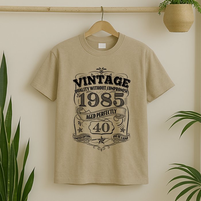 Vintage Quality Without Compromise Age Perfectly 1985 40th Birthday T-Shirt