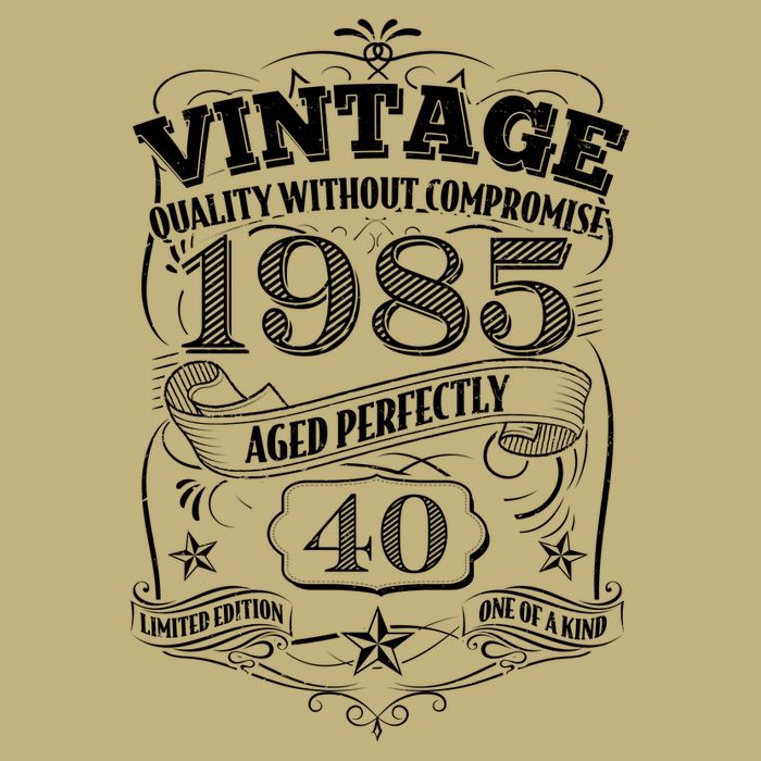 Vintage Quality Without Compromise Age Perfectly 1985 40th Birthday T-Shirt