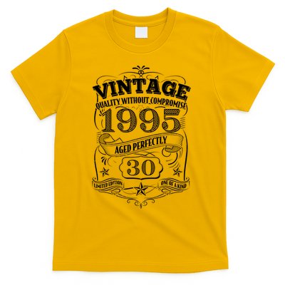 Vintage Quality Without Compromise Age Perfectly 1995 30th Birthday T-Shirt