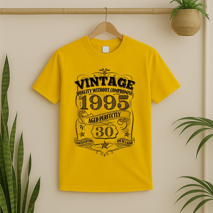 Vintage Quality Without Compromise Age Perfectly 1995 30th Birthday T-Shirt