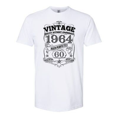 Vintage Quality Without Compromise Age Perfectly 1964 60th Birthday Softstyle® CVC T-Shirt