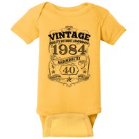 Vintage Quality Without Compromise Age Perfectly 1984 40th Birthday Baby Bodysuit