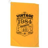 Vintage Quality Without Compromise Age Perfectly 1984 40th Birthday Platinum Collection Golf Towel