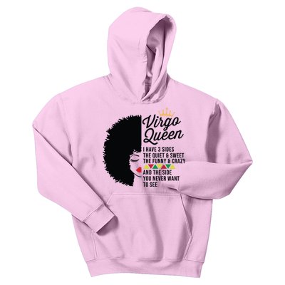 Virgo Queen Zodiac Personality Qualities Black Gift Kids Hoodie