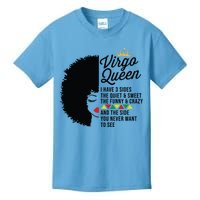 Virgo Queen Zodiac Personality Qualities Black Gift Kids T-Shirt