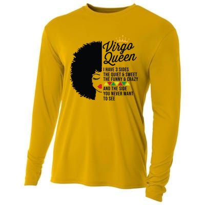 Virgo Queen Zodiac Personality Qualities Black Gift Cooling Performance Long Sleeve Crew