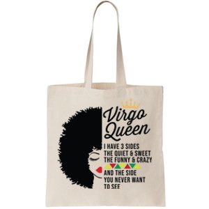 Virgo Queen Zodiac Personality Qualities Black Gift Tote Bag