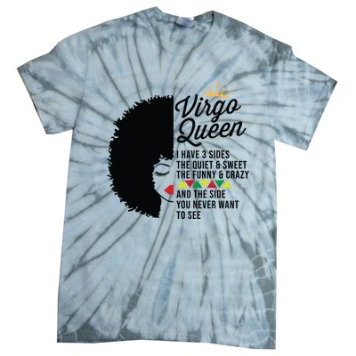 Virgo Queen Zodiac Personality Qualities Black Gift Tie-Dye T-Shirt