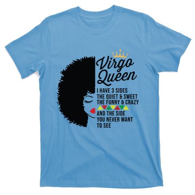 Virgo Queen Zodiac Personality Qualities Black Gift T-Shirt