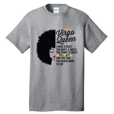 Virgo Queen Zodiac Personality Qualities Black Gift Tall T-Shirt