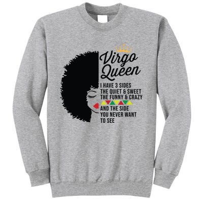 Virgo Queen Zodiac Personality Qualities Black Gift Tall Sweatshirt