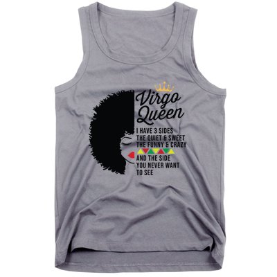 Virgo Queen Zodiac Personality Qualities Black Gift Tank Top