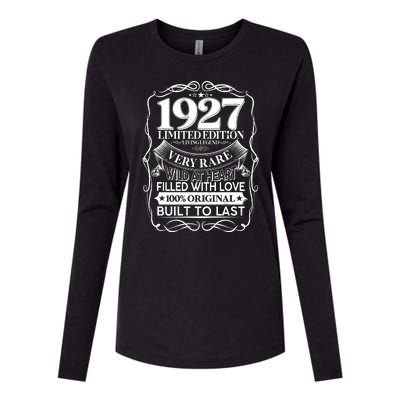 Vintage Retro 1927 Birthday Limited Edition Living Legend Built To Last Womens Cotton Relaxed Long Sleeve T-Shirt