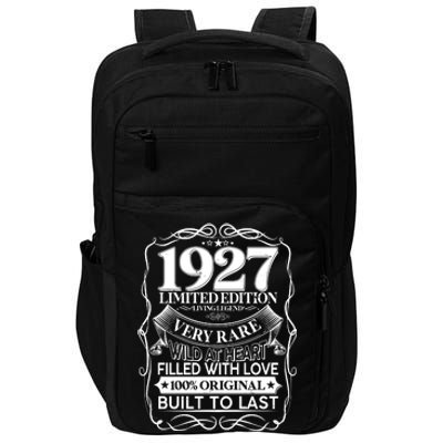 Vintage Retro 1927 Birthday Limited Edition Living Legend Built To Last Impact Tech Backpack