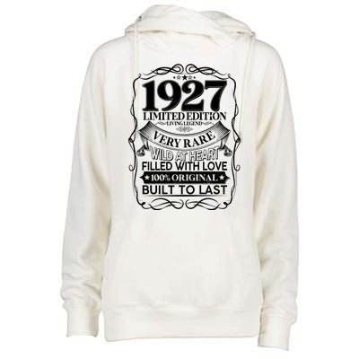 Vintage Retro 1927 Birthday Limited Edition Living Legend Built To Last Womens Funnel Neck Pullover Hood