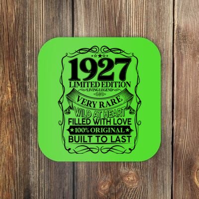 Vintage Retro 1927 Birthday Limited Edition Living Legend Built To Last Coaster