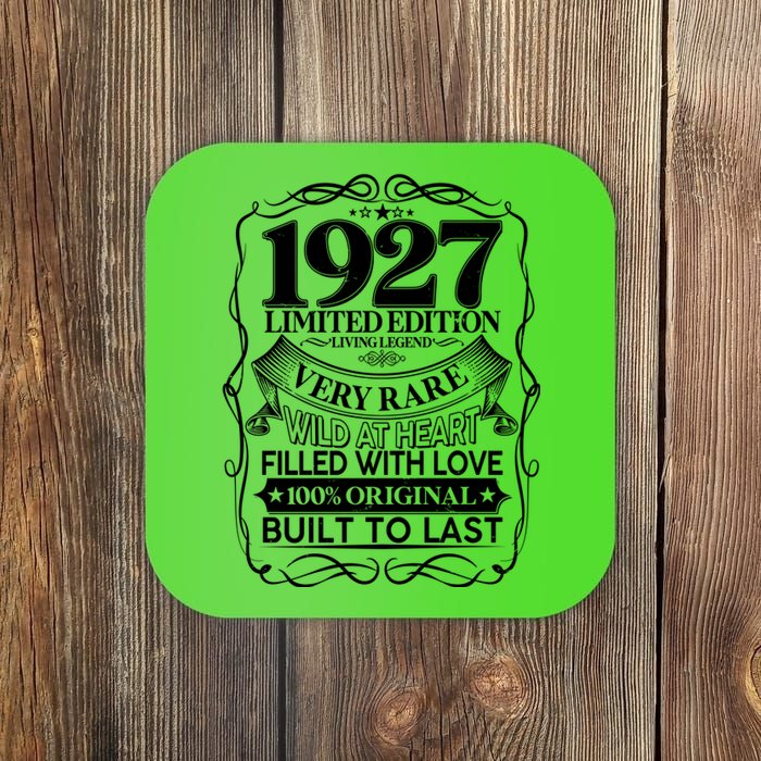 Vintage Retro 1927 Birthday Limited Edition Living Legend Built To Last Coaster