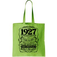 Vintage Retro 1927 Birthday Limited Edition Living Legend Built To Last Tote Bag