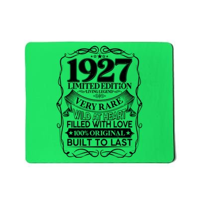 Vintage Retro 1927 Birthday Limited Edition Living Legend Built To Last Mousepad