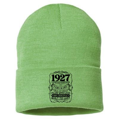 Vintage Retro 1927 Birthday Limited Edition Living Legend Built To Last Sustainable Knit Beanie