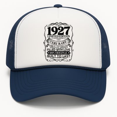 Vintage Retro 1927 Birthday Limited Edition Living Legend Built To Last Trucker Hat