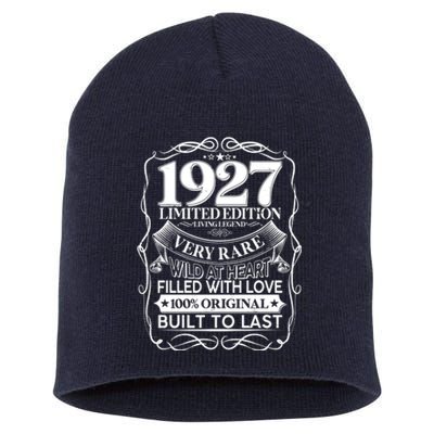 Vintage Retro 1927 Birthday Limited Edition Living Legend Built To Last Short Acrylic Beanie