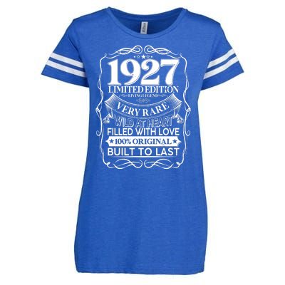 Vintage Retro 1927 Birthday Limited Edition Living Legend Built To Last Enza Ladies Jersey Football T-Shirt