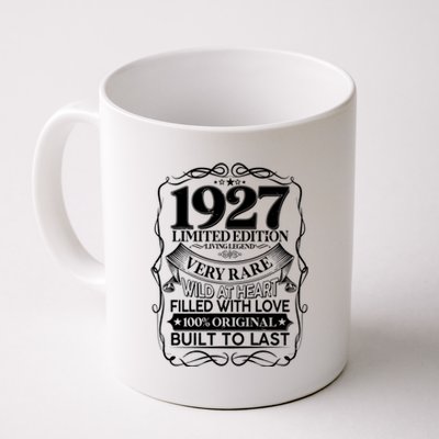 Vintage Retro 1927 Birthday Limited Edition Living Legend Built To Last Coffee Mug