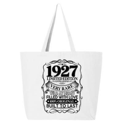 Vintage Retro 1927 Birthday Limited Edition Living Legend Built To Last 25L Jumbo Tote