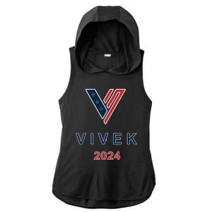 Vivek Ramaswamy 2024 Presidential Campaign Ladies PosiCharge Tri-Blend Wicking Draft Hoodie Tank