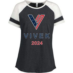 Vivek Ramaswamy 2024 Presidential Campaign Enza Ladies Jersey Colorblock Tee