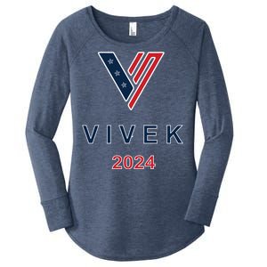 Vivek Ramaswamy 2024 Presidential Campaign Women's Perfect Tri Tunic Long Sleeve Shirt