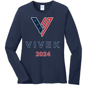 Vivek Ramaswamy 2024 Presidential Campaign Ladies Long Sleeve Shirt