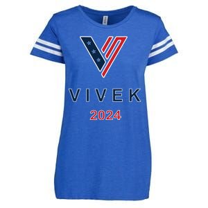 Vivek Ramaswamy 2024 Presidential Campaign Enza Ladies Jersey Football T-Shirt