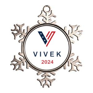 Vivek Ramaswamy 2024 Presidential Campaign Metallic Star Ornament