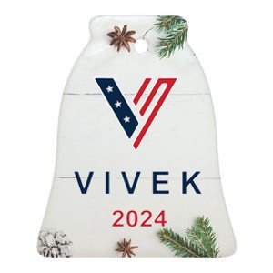 Vivek Ramaswamy 2024 Presidential Campaign Ceramic Bell Ornament