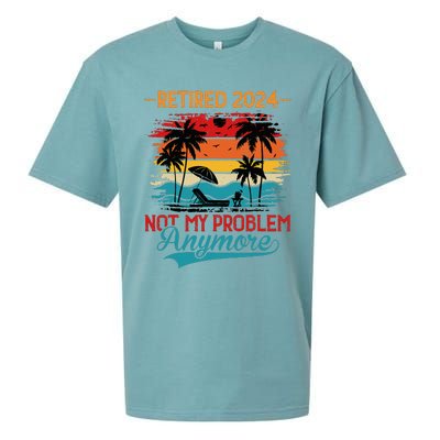 Vintage Retired 2024 Not My Problem Retirement Sueded Cloud Jersey T-Shirt