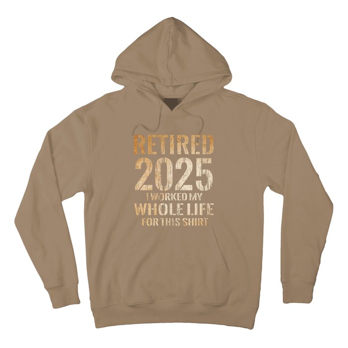 Vintage Retired 2025 Retirementhumor Hoodie