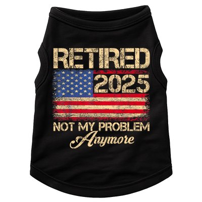 Vintage Retired 2025 Not My Problem Anymore American Flag Doggie Tank