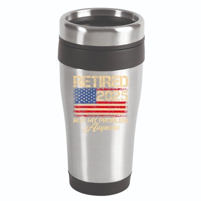 Vintage Retired 2025 Not My Problem Anymore American Flag 16oz Travel Tumbler
