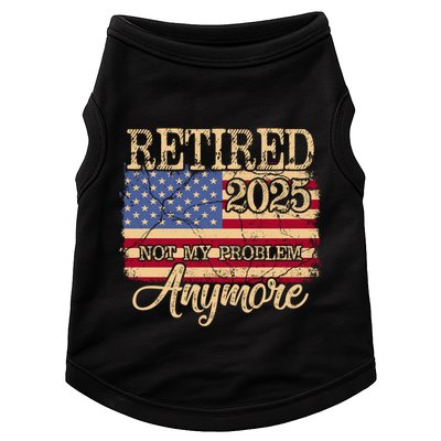 Vintage Retired 2025 Not My Problem Anymore American Flag Doggie Tank