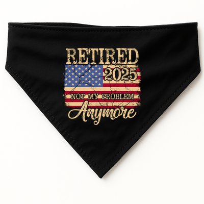 Vintage Retired 2025 Not My Problem Anymore American Flag USA-Made Doggie Bandana