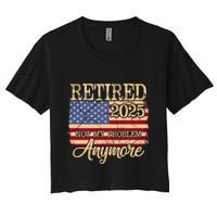 Vintage Retired 2025 Not My Problem Anymore American Flag Crop Top